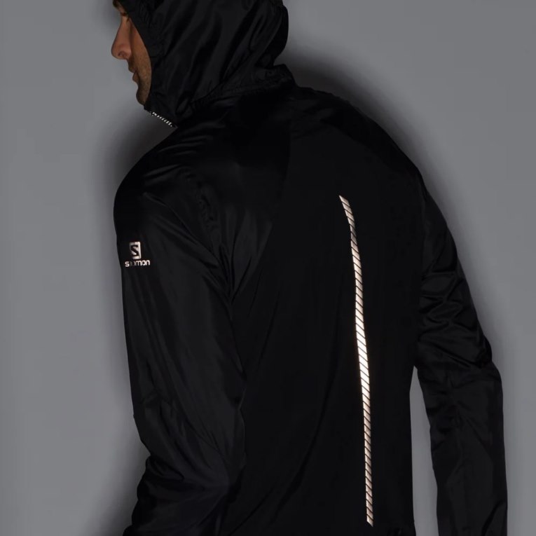 Black Salomon Bonatti Cross Men's Windbreaker | IE GP7046